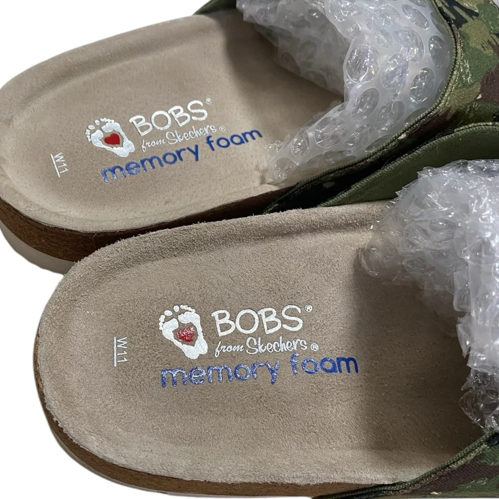 Skechers Bobs Cat Camouflage Print Sandals - New - Women’s 11